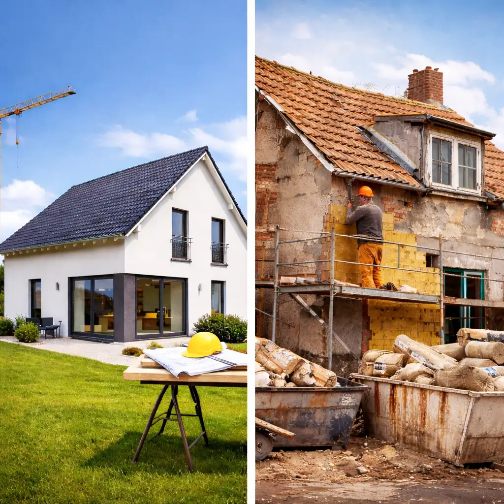 Neubau oder Sanierung Einfamilienhaus
