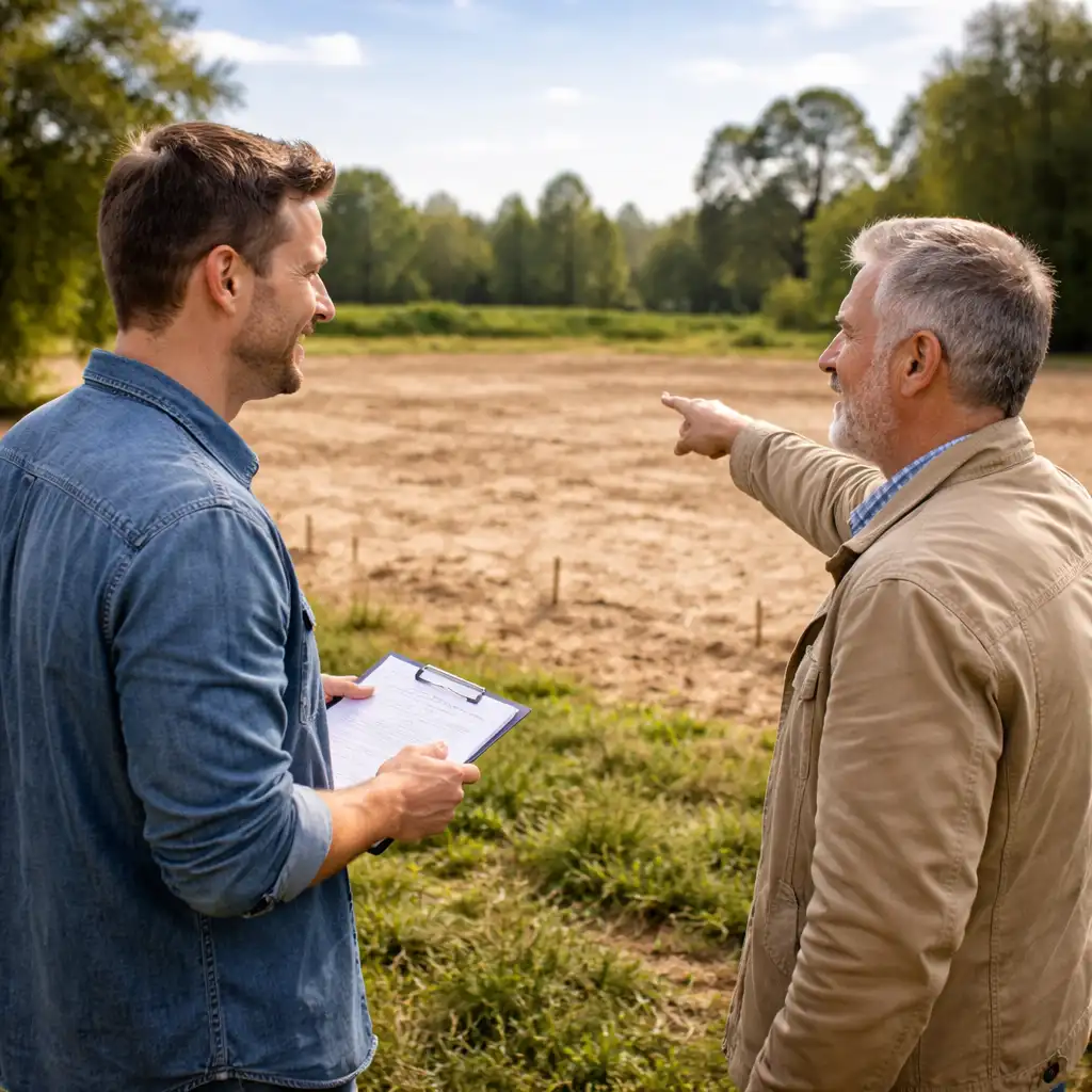 Grundstück über Kontakte finden 